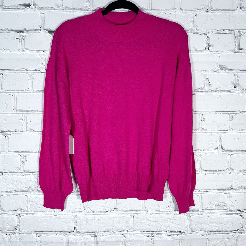 New Callahan Pink Mock Neck Sweater Size Medium